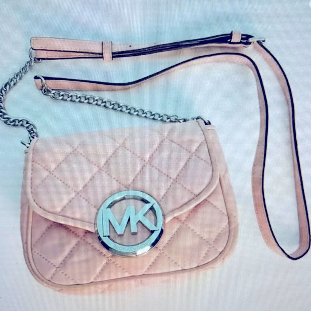 LOW START Michael Kors Blush Quilted Crossbody Bag